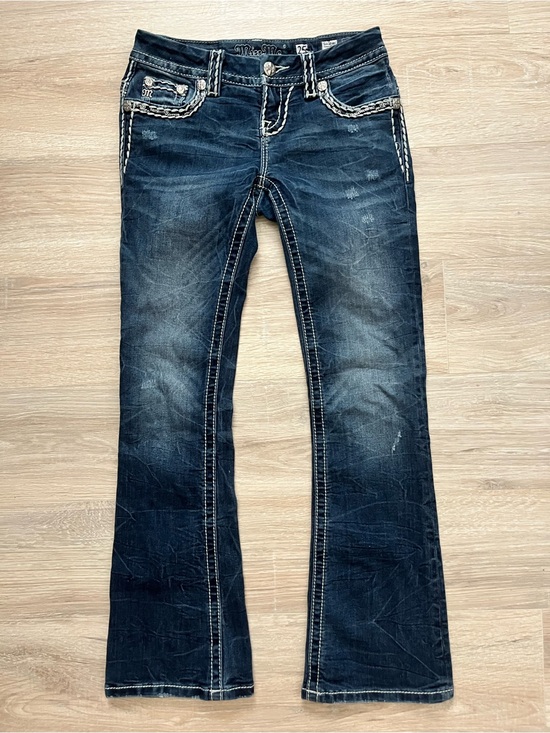 Miss Me Denim - Miss Me Women’s Dark Blue Signature Bootcut Jeans - Size 25